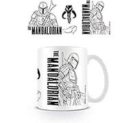Star Wars The Mandalorian MG25721 - Taza de cerámica (315 ml), diseño con texto Line Art
