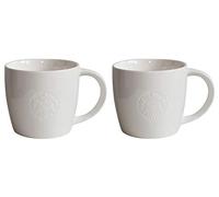 Starbucks Grande Fore Here Series Vasos de tallo blanco - 2 - grandes/473 ml (paquete de 2)