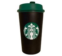 STARBUCKS Taza de café reciclada negra de 354 ml de alto