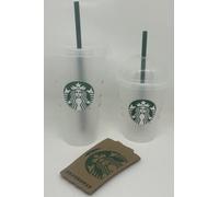 STARBUCKS Taza fría reutilizable Duo: 680.4 g y 453.6 g con fundas
