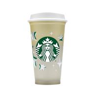 STARBUCKS Taza reutilizable que cambia de color, edición limitada, color dorado, grande, mediano, 473 ml, 011147270