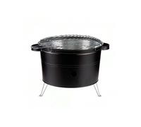STARLEY - Barbacoa Portátil en Forma de Cubo de 35 cm - Color Negro, Parrilla de Carbón para Picnic, Camping, Terraza, Jardín y Viajes, Fácil de Transportar y Montar