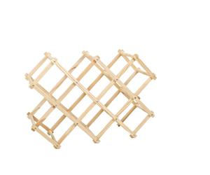 STARLEY-BOTELLERO CARPEM MADERA 53X17X38CM,Estante de madera plegable para botellas de vino,Soporte para almacenamiento de vino,Porta Botellas,para vinos,decoración del hogar, cocina, bar