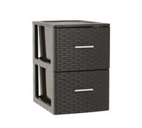 STARLEY-Cajonera Volga en Rattán Marrón o Blanco | 2, 3 o 4 Cajones | Almacenamiento para Dormitorio, Sala y Oficina White
