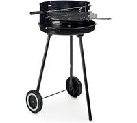 STARLEY-La dehesa Barbacoa carbón redonda, 42 cm, soporte trípode 2 ruedas, rejilla regulable,42,5 x 41,5 x 71 cm.