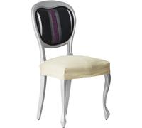 STARLEY-Pack 2 fundas de silla elástica Válido para asientos de entre 40 a 50 cm,Protector de Silla,Fundas elásticas para silla de comedor,antisuciedad,Fundas Suaves Lavables Beige Pack 6