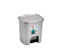 STARLEY- Papelera Cube - Cubo de basura con pedal de 7,5 L, compacto y elegante Gray