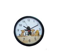 STARLEY-Reloj de pared con estampado de gatos y dibujos animados para el hogar, accesorio sencillo de estilo nórdico de 12 pulgadas 30X30X4.0CM30cm con diseño de ABS silencioso para sala de estar, a l