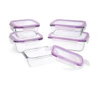 STARLEY-Set 5 Tápers Herméticos Frost Quid Vidrio Transparente 37cl/52cl/64cl/80cl/104cl