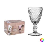 STARLEY-Set 6 Copas Vino Azul,Morado,Transparente 350cc Sidari White