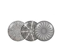 STARLEY-SET 6 Fuente de Cocina Alfares Masako 20,3 x 2,5 cm Azul,Fuentes Redondas Surtidos 3 Decor/ NEGRO NOMI 20.3x25cm SET 6 Nomi