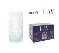 STARLEY - Set 6 Vasos de Cristal ARCHIE 370cc / 390cc - Ideales para Whisky, Licores Premium y Cócteles