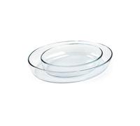 STARLEY-Set de 2 Bandejas Ovaladas para Horno, 35x25x6,6cm y 26x18x6cm (ancho/fondo)