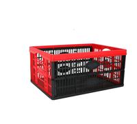 STARLEY-Set de 2 Cajas Multiusos Tontarelli Voilà Plegable , 32 Litros asas fácil construcción 47,5 X 35 X 23,6 Cm Red