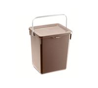 STARLEY - Set de 2 cubos de basura de 5 L con tapa, diseño compacto y moderno para baño, cocina u oficina, resistentes y fáciles de limpiar, disponibles en color transparente y marrón Brown