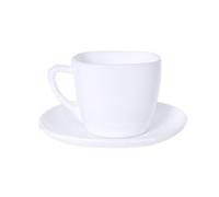STARLEY - Set de 6 Tazas de Café Opal Boreal 210 ml Serie Amelia | Vajilla y Vasos de Vidrio para Hogar, Desayuno y Café Diario