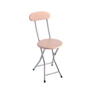 STARLEY-Silla Plegable Metalica y Madera con Respaldo,Taburete de Madera 74 x 35 x 30 cm,Ideal para Cocina,Jardín,Salón,Bar Pack 1 PCs