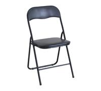 STARLEY-Sillas Plegables De Salón,Silla De Reunión De Oficina Simple, Silla Plegable De La Silla del Respaldo Casero con El Cojín De La PU, Silla De Entrenamiento para Silla De Computadora44.5X44X79CM