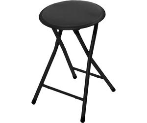 STARLEY-Taburete Plegable Acolchado Medidas 30x30x45cm,ideal para cocina,comedor,salon,dormitorio Black 4PSC