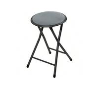 STARLEY-Taburete plegable acolchado,Silla plegable portátil y ligera para Cocina, Comedor, Salón, Dormitorio,Color negro,30 x 30 x H 45 cm Gray-black