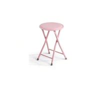 STARLEY-Taburete plegable acolchado,Silla plegable portátil y ligera para Cocina, Comedor, Salón, Dormitorio,Color negro,30 x 30 x H 45 cm Pink