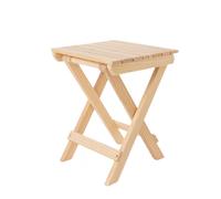 STARLEY-Taburete Plegable de Madera Portátil,Banco pequeño para exteriores,acampar al aire libre, hogar, pesca, viaje,Picnic 34X34X52cm