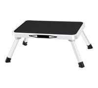 STARLEY-Taburete plegable de metal con escalera portátil de 1 escalón, taburete plegable antideslizante con plataforma de goma antideslizante, taburetes de capacidad de 330 libras para adultos, niños,