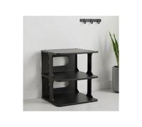 STARLEY - Zapatero apilable de 3/4/5 niveles, organizador de zapatos con estantería de almacenamiento, mueble para entrada, pasillo o dormitorio, color negro, requiere ensamblaje 3 shelves
