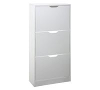 STARLEY- Zapatero de madera moderno, zapatero entrada recibidor, mueble zapatero para pasillo, 115x60x24cm color blanco