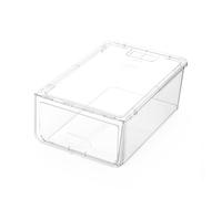 STARLEY- Zapatero De Plástico Blanco / Transparente Estante Para Zapatos A Prueba De Polvo Escaparate Moderno Simple Seguro Y Conveniente Diseño Claro Y Apilable Para Ayudar A Maximizar Su Espacio 1 T