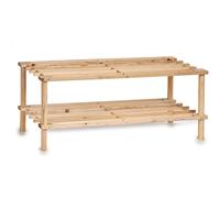 STARLEY-Zapatero Madera 2-3-4Pisos Diseñado en España, Banco Zapatero, Mueble Zapatero de Madera de 3 Niveles, Medidas: 63x26x48.5 cm 2 FLOORS