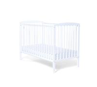 Starlight Cuna de Baby Elegance | Cuna de madera blanca con alturas ajustables, rieles de dentición duraderos y diseño compacto | Cama ideal para recién nacidos para espacios pequeños | El colchón se