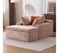 staronce Boneless Sofá cama pana rosa chaise