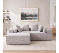 staronce Cloud Sofá en forma de L, 266 cm, chaise gris, chenilla, sin | 3 módulos, despliegue 24-48h, forma de L y cama de invitados, para salón, dormitorio y apartamentos pequeños, flexible