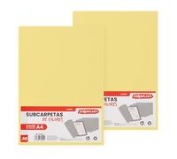 Starplast 100 Subcarpetas colores pastel, 160 gr, Tamaño A4, 32x23,5 cm, packs monocolor y surtido, archivos, escuela, hogar, oficina, adulto, instituto, cartón - AMARILLO
