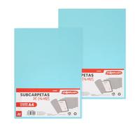 Starplast 24 Subcarpetas colores pastel, 160 gr, Tamaño A4, 32x23,5 cm, packs monocolor y surtido, archivos, escuela, hogar, oficina, adulto, instituto, cartón - AZUL