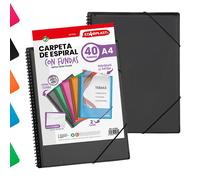 Starplast Carpeta A4 20, 30 Y 40 Fundas con espiral flexible con portada intercambiable
