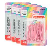 Starplast set pack clips pequeños y grandes - metálicos, color pastel, 28mm, 50 mm, accesorio, organización, escritorio hogar, oficina, escolar, azul, rosa, turquesa, ahorro, sujeción, documentos, pap