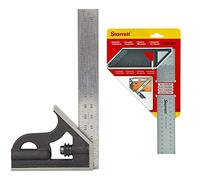 Starrett 10MH-150 Regla con soporte angular (150 mm, métrica) + K53M-200-S Trate Plaza