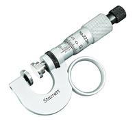 Starrett 223MRL - Medidor de papel micrométrico, tope de carraca, tuerca de bloqueo, rango de 0 a 8,75 mm, graduación de 0,01 mm