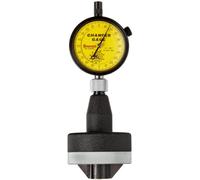 Starrett 683M-4Z Medidor de chaflán interno de lectura milimétrica con esfera amarilla, ángulo de 0-90 grados, rango de 25-50 mm
