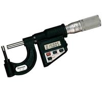 Starrett 769AXFL - Micrómetro de tubo LCD, dedal de fricción, tuerca de bloqueo, caras de carburo, rango de 0 a 1 pulgada, graduación de 0 cm