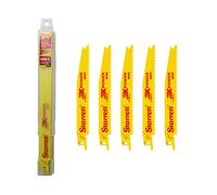 Starrett, Blíster de 5 Hojas de sierra de calar Bimetal Unique, Especial Madera, color amarillo, 75 mm - 2,5D - BU310DT-5