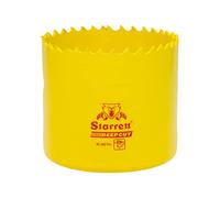 Starrett DCH0212 Sierra perforadora de corte profundo, bimetálica resistente con dientes HSS extra cobalto, para metales, madera, hierro fundido, fibra de vidrio, materiales plásticos, amarillo, 64 mm
