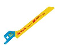 Starrett Hoja de sierra de vaivén bimetálica (desplazamiento) 100 mm/4 pulgadas 24TPI - Corte de metal - SB424-5 (paquete de 5 hojas)