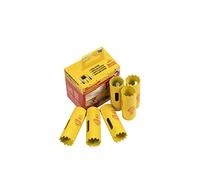 Starrett HSS FCH2532-6 - Juego de 6 sierras perforadoras bimetálicas de cobalto de corte rápido, para chapa de acero inoxidable suave, madera, plástico, varios materiales, 20 mm