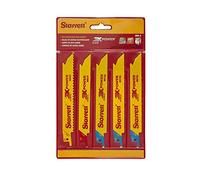 Starrett Paquete surtido de hojas de sierra alternante bimetálicas SB6-A - Corte de madera, metal y multiuso (5 hojas)