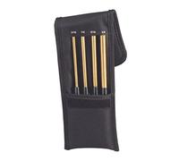 Starrett SB248Z - Punzón de latón de longitud extendida, juego de 4 piezas, diámetro de pasador de 3/16 a 3/8 pulgadas, longitud total de 8 pulgadas, longitud de pasador de 3 - 1/2 pulgadas, en bolsa de tela