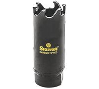 Starrett Sierra perforadora con punta de carburo de tungsteno, CT2532, corte profundo, para suelos suspendidos de madera, hormigón reforzado y fibra de vidrio, 20 mm