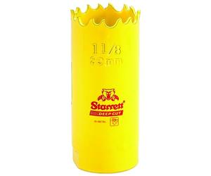 Starrett Sierra perforadora de corte profundo - DCH0118 bimetálica resistente con dientes HSS extra de cobalto - para metales, madera, hierro fundido, fibra de vidrio, materiales plásticos - 29 mm